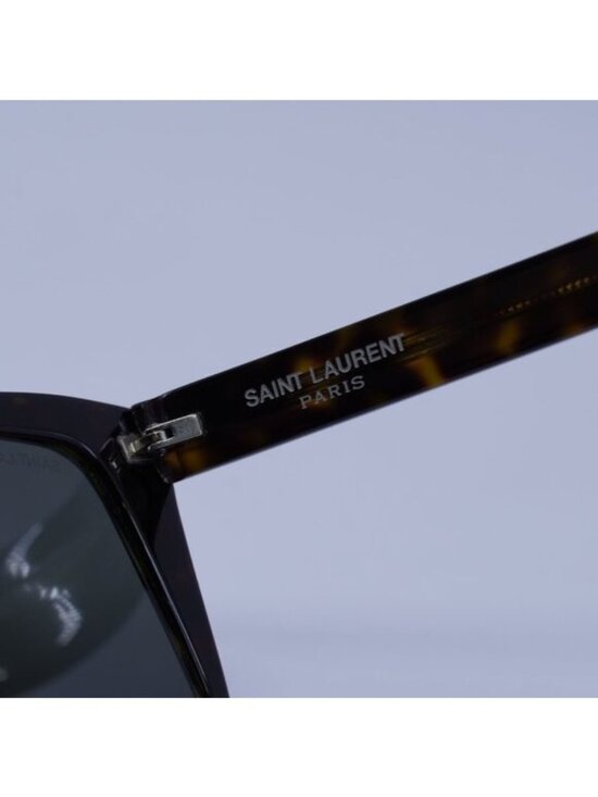 Saint Laurent SL 1 SLIM 002 Sunglasses Havana Square Frame, Grey Lenses main image 9